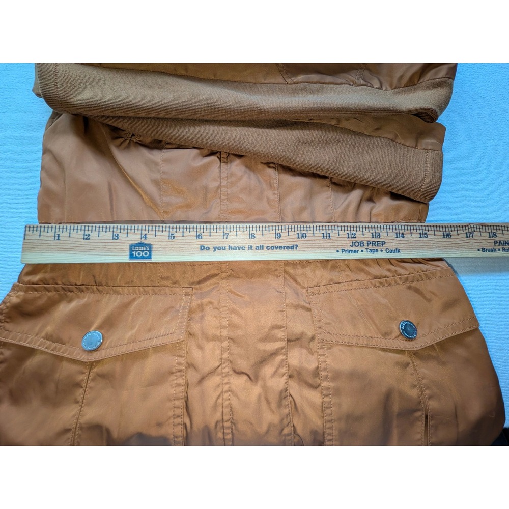 BCBGeneration XS Womens Ginger Brown Utility Jacket Moto Quilted Cinched Waist - Picture 8 of 10